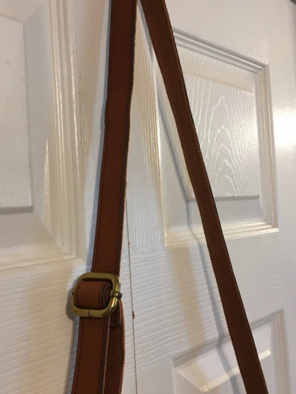 Vintage Fossil Tan/ Brown Leather Crossbody Bag - Picture 3 of 7